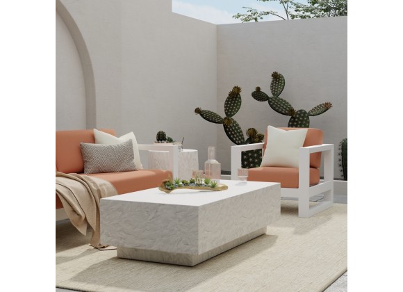 Sunset West Antique Stone Reactangle Coffee Table