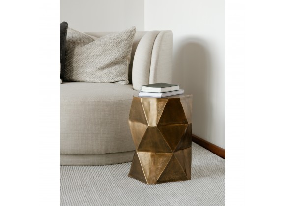 Moe's Home Collection Quintus Accent Table - Antique Brass - Lifestyle