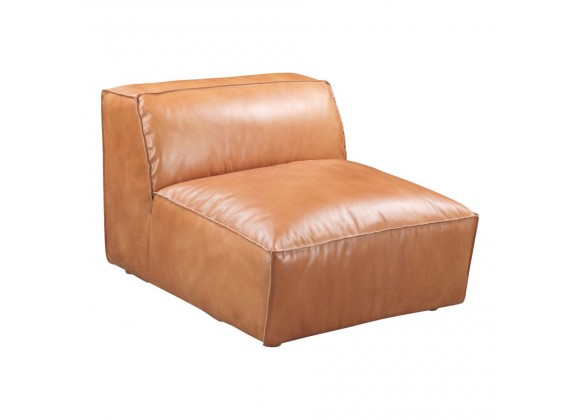 Moe's Home Collection Luxe Slipper Chair - Tan - Front Side Angle