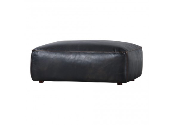 Moe's Home Collection Luxe Ottoman Antique Black - Angled