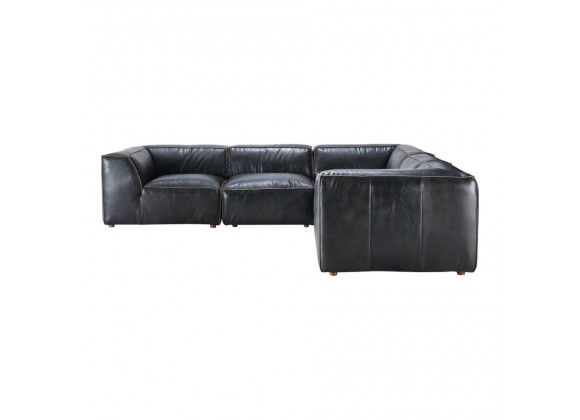 Moe's Home Collection Luxe Classic L Modular Sectional Antique Black - Front View