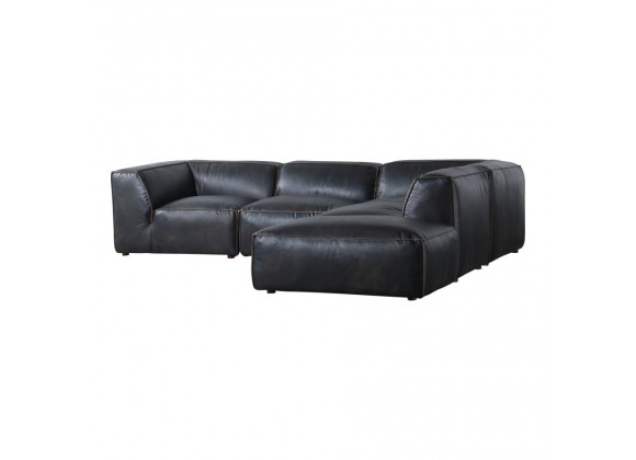 Moe's Home Collection Luxe Dream Modular Sectional Antique Black - Angled