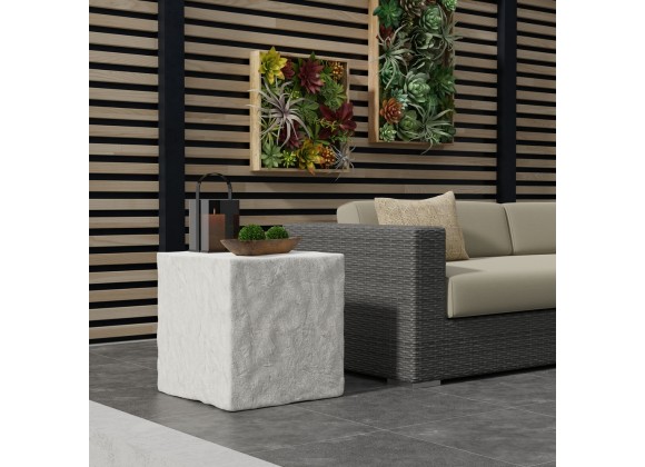 Sunset West Antique Stone End Table