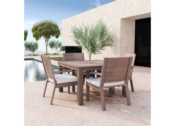 Sunset West Laguna Aluminum 48" Square Table - Lifestyle