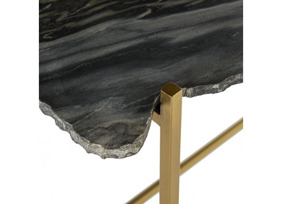 Sunpan Revell Console Table Top Grey Marble - Closeup View