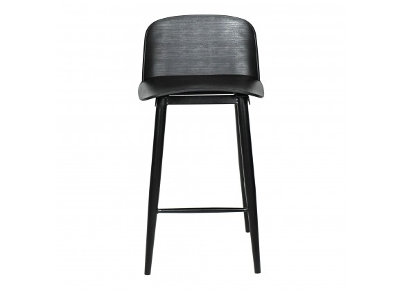 Moe's Home Collection Looey Counter Stool Black/White- Set Of Two - Front Angle