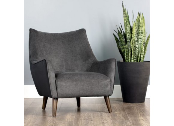 Sunpan Sorrel Lounge Chair Polo Club Kohl Grey Abbington Black - Lifestyle