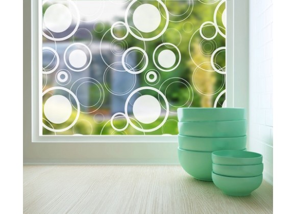 Odhams Press Retro Dots Sheer Adhesive Window Film
