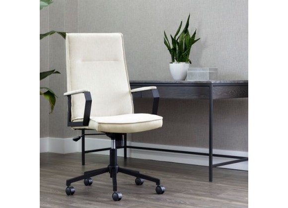 Sunpan Swanson Office Chair Polo Club Muslin-Bravo Cream - Lifestyle