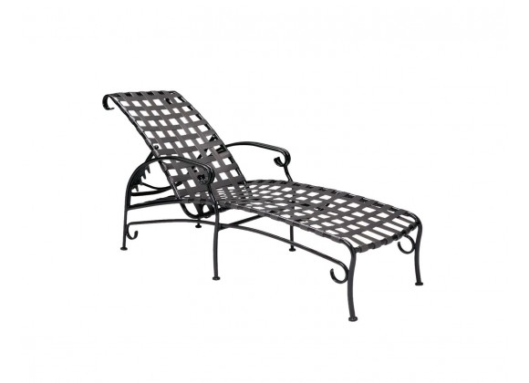 Woodard Et Cetera Ramsgate Strap Adjustable Chaise Lounge