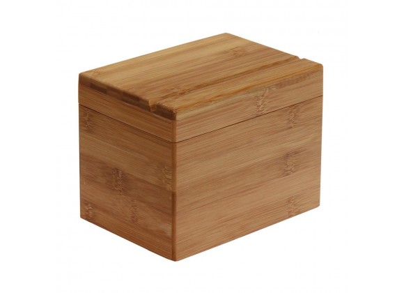 Oceanstar Bamboo Recipe Box with Divider