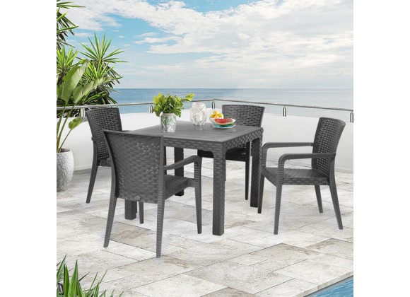 Rainbow Outdoor Alberta 5-Piece Dining Set Anthracite