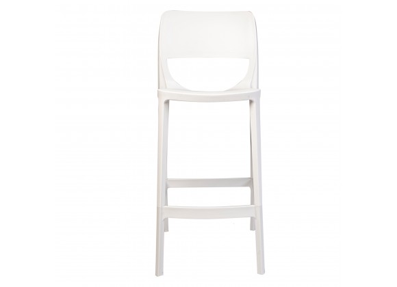 Rainbow Outdoor Bella Set of 2 Stackable Barstool W/No Arms-White Front