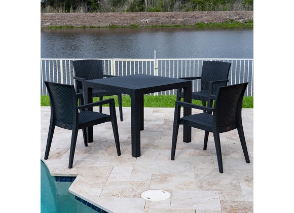 Rainbow Outdoor Montana 5-Piece Dining Set  Anthracite
