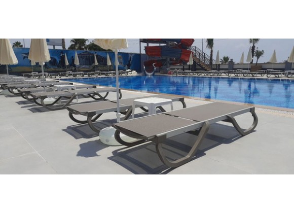Rainbow Outdoor Panama Set of 2 Chaise Loungers-Cappuccino