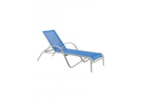 Redington Powdercoated Aluminum Sunlounger - Blue