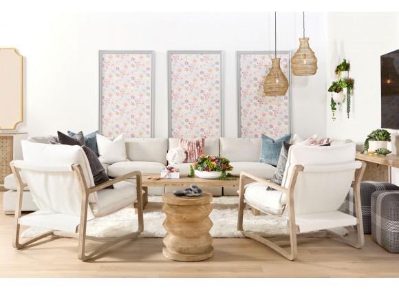 Essentials For Living Reed Console Table - Smoke Gray Pine - Lifestyle