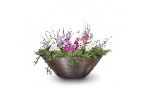 The Outdoor Plus Remi Hammered Copper Planter Bowl