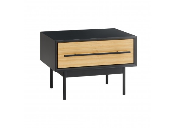 Greenington Santa Cruz 1 Drawer Nightstand Wheat - Front Side Angle