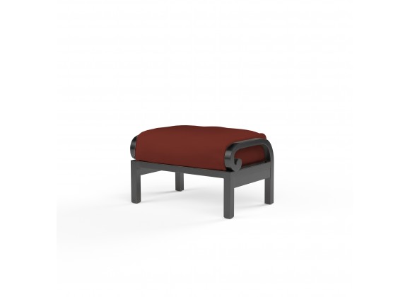Monterey Ottoman in Canvas Henna w/ Self Welt - Front Side Angle