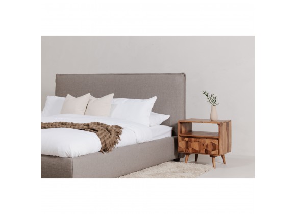 Moe's Home Collection Luzon Queen / King Bed - Greystone - Lifestyle