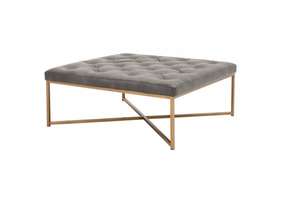Essentials For Living Rochelle Upholstered Square Coffee Table - Angled