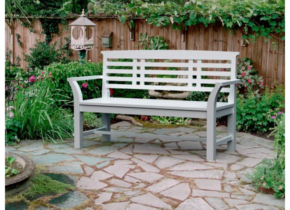 Anderson Teak Sakura 2-Seater Teak Bench In White Finish