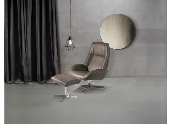 Roma Chair With Footrest In Yeti Fabric - Lifestyle