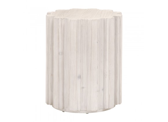 Essentials For Living Roma Accent Table - White Wash Pine - Front Angle