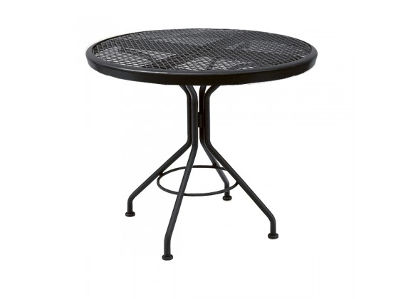 Woodard Café Series Textured Black Contact + 30" Round Bistro Table