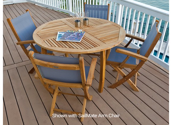 Royal Teak Dolphin Table 50" Round Outdoor View