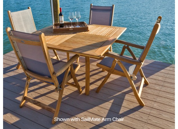 Royal Teak Dolphin Table 50" Square Set