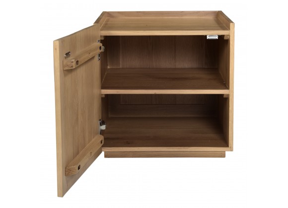 Moe's Home Collection Plank Nightstand - Natural - Front Opened Angle