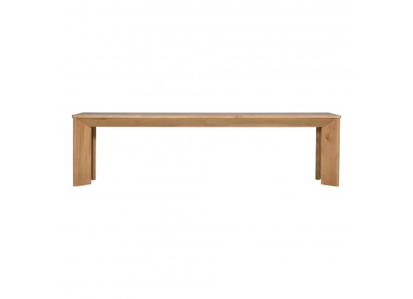 Moe's Home Collection Angle Dining Bench - Large Oak - Front Side Angle