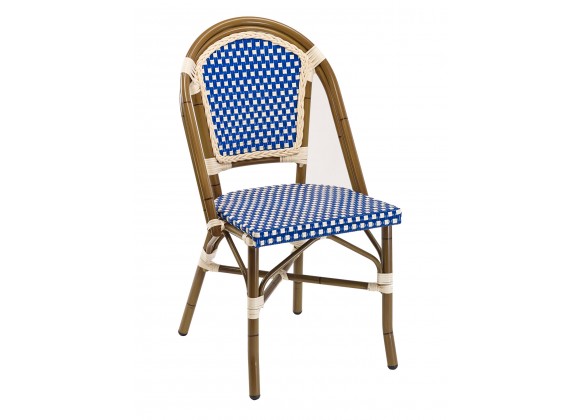Hand Painted Aluminum Frame Side Chair - RT-01 - Blue