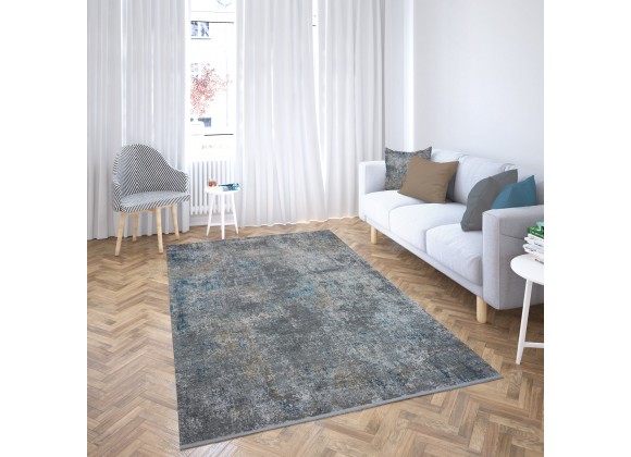 Whiteline Modern Living Dakota Decorative Polyester and Viscon Rug - Lifestyle
