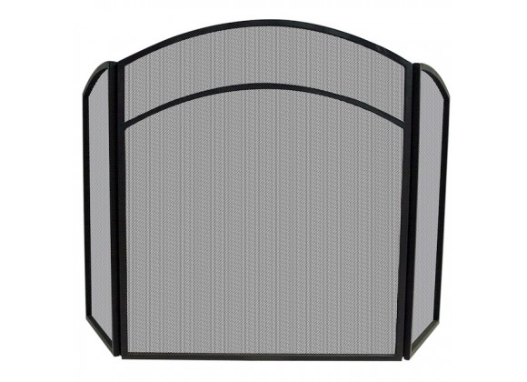 Mr. Bar-B-Q UniFlame® 3 Fold Black Wrought Iron Arch Top Screen