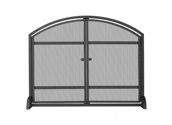 Mr. Bar-B-Q UniFlame® Single Panel Black Wrought Iron Arch Top with Doors