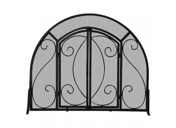Mr. Bar-B-Q UniFlame® Single Panel Black Wrought Iron Arch Top with Doors