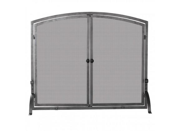 Mr. Bar-B-Q UniFlame®  Single Panel Olde World Iron Screen with Doors, Large