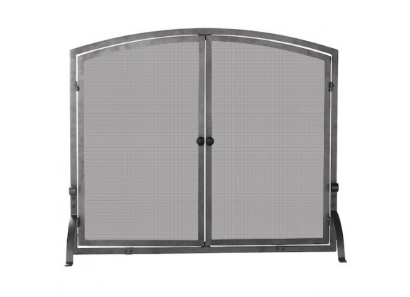 Mr. Bar-B-Q Single Panel Olde World Iron Screen with Doors, Medium