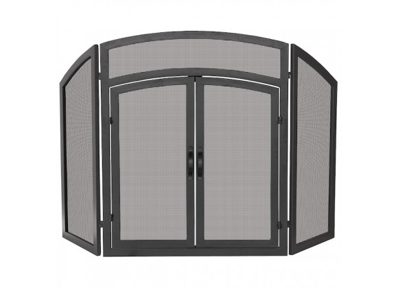 Mr. Bar-B-Q UniFlame® 3 Fold Black Wrought Iron Arch Top with Doors