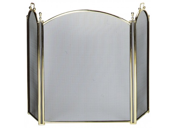 Mr. Bar-B-Q UniFlame® 3 Fold Large Diameter Polished Brass Finish Screen