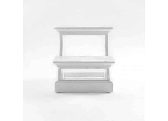 Nova Solo Halifax Bed Step Stool - White - Front Angle
