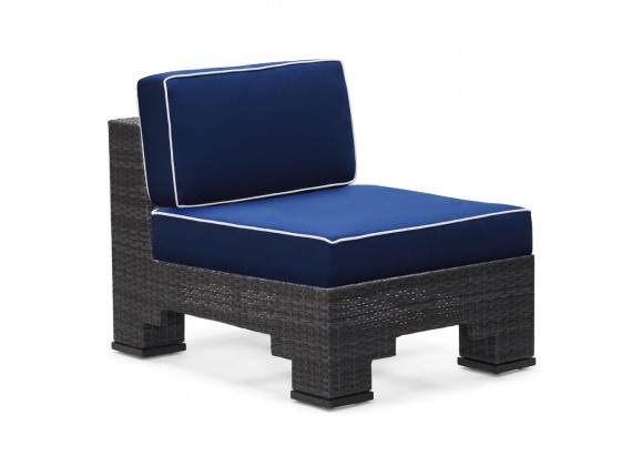 Woodard Lorenzo by Alexa Hampton Armless Chair - Angled and Zoomed