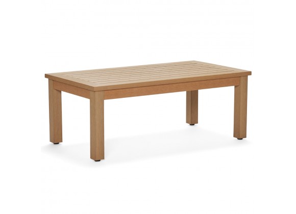 Woodard Sierra Coffee Table in Natural - Angled