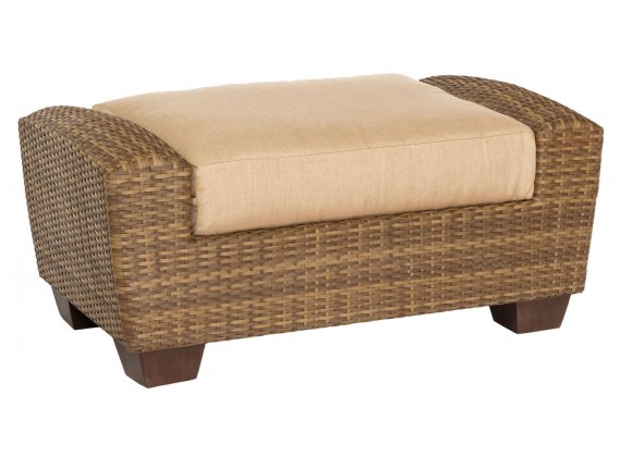Woodard Saddleback Ottoman in Mocha