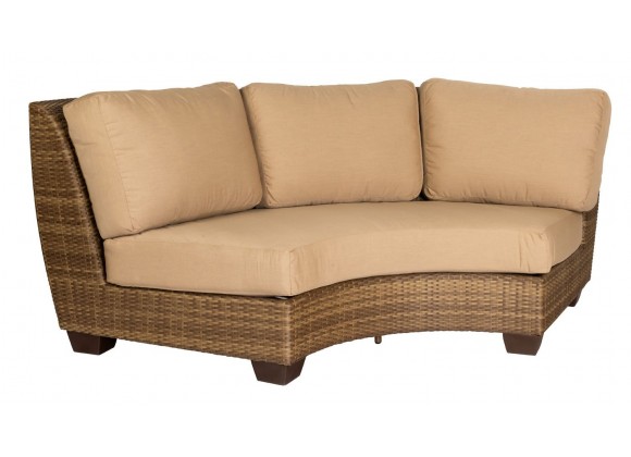 Woodard Saddleback Curved Sectional Unit in Mocha