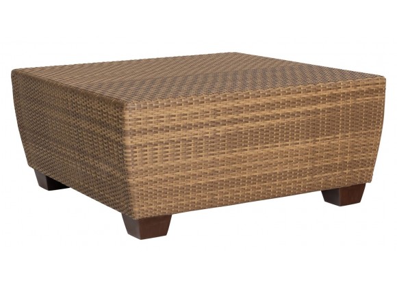 Woodard Saddleback Square Coffee Table in Mocha