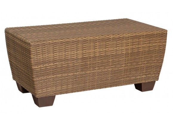 Woodard Saddleback Rectangular Coffee Table in Mocha